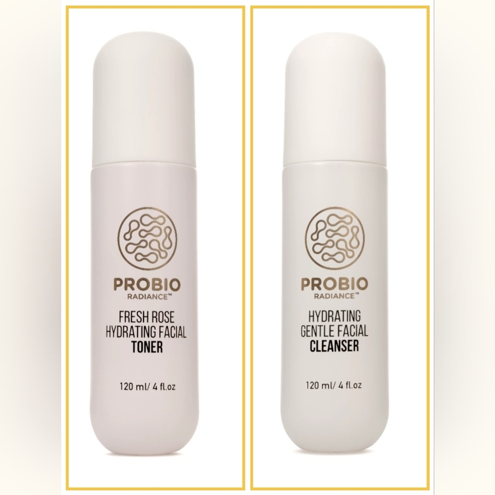 NIB-2pc-Rose Hydrating Facial Toner & Daily Detox Foaming Cucumber Cleanser Set - Picture 2 of 7